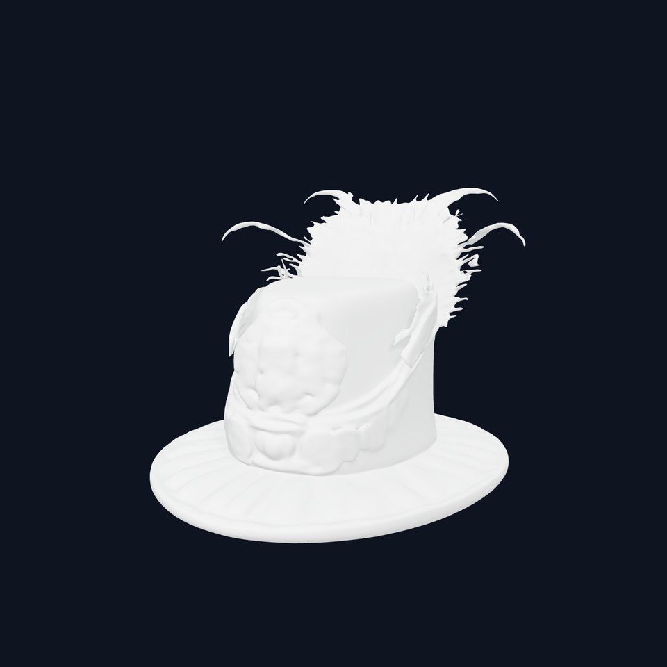 Historical Decorative Hat Model Pack with Embellishments and Feathers